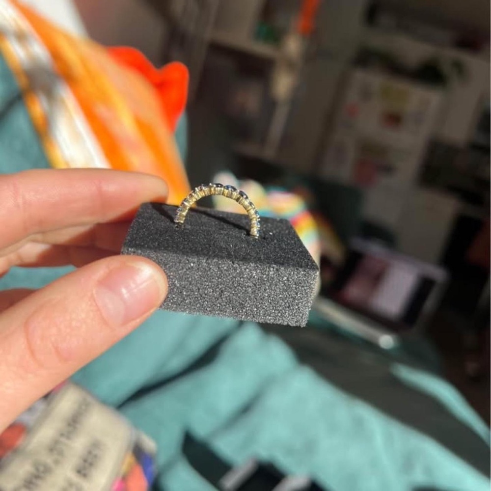 SAPPHIRE WAVE RING - Picture 2 of 3